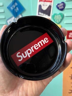 Supreme Black Ashtray with Red Logo